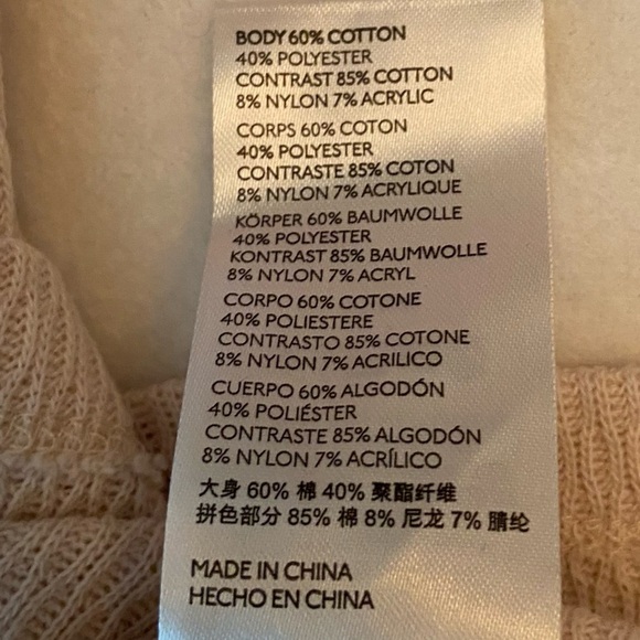 Free People “swit the small stuff “ mock turtleneck in cream. Size large - Picture 8 of 8